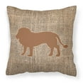thumbnail image 2 of Carolines Treasures BB1009-BL-OR-PW1818 Lion Burlap and Orange   Canvas Fabric Decorative Pillow BB1009 18H x18W, 2 of 2