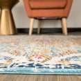 thumbnail image 3 of World Rug Gallery Distressed Vintage Bohemian Blue 7'10" x 10' Indoor Area Rug, 3 of 7
