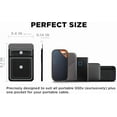 thumbnail image 2 of Afterplug 2-Pocket Adhesive Storage Pouch for SSD, Magic Mouse, Cables, Black and Gray, 2 of 4