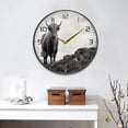 thumbnail image 3 of Highland Cow Wall Clock Round Silent Non Ticking Battery Operated Accurate Arabic Numerals Design Clocks for Home Kitchen Living Room Bedroom 12inch Home Decor, 3 of 6