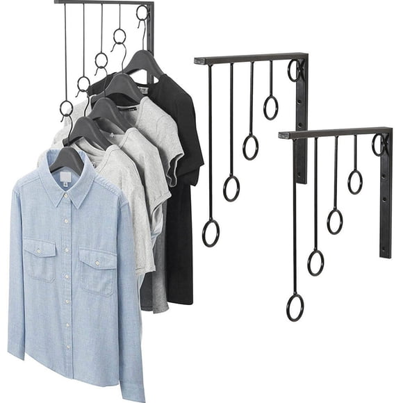 WASHWEPE Hook Rack Iron Modern Hanging Clothes Rack 1Pack for Home Use