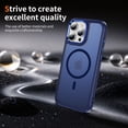 thumbnail image 5 of Dteck for iPhone 16 Pro Max Case with Magnetic, Compatible with MagSafe, Military Drop Protection Slim Translucent Matte Shockproof with Anti-Fingerprint Phone Case,Deep Blue, 5 of 8