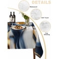 thumbnail image 2 of Navy Blue Marble Table Cloth, Gold Modern Art Waterproof Tablecloth for Square Tables, Reusable Washable Fabric Table Cover for Restaurant Kitchen Dining Tables 60"x60", 2 of 6