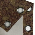thumbnail image 5 of Ambesonne Paisley Grommet Curtain, Oriental Damask Design, 50" x 54", Redwood and Amber, 5 of 6