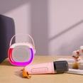 thumbnail image 2 of Altavoz Bluetooth LED, audio inalámbrico para el hogar, karaoke al aire libre, karaoke familiar, audio pequeño integrado, 2 of 6
