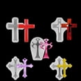 thumbnail image 6 of 5pcs Small Cross Shaped Silicone Resin Molds Flexible, Tear-Resistant for Resin Craft Lovers, Soap Making, 6 of 8