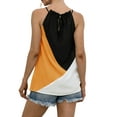 thumbnail image 3 of GORHGORH Women's Casual Camisole Contrast Color Sleeveless Tank T-Shirt Halter Tops, 3 of 3