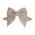 thumbnail image 2 of 2 Pcs Champagne Glitter Bows For Christmas Decoration, Decorative Ribbon Bows For Garland & Gift Wrapping Indoor Xmas Arrangement, 2 of 6