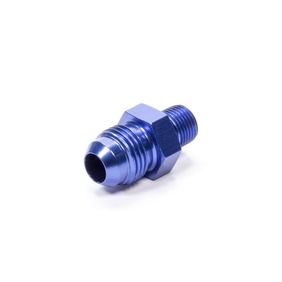 Fitting Adapter Straight 6 AN Male to 1/8 in NPT Male Aluminum Blue Anodize
