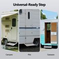 thumbnail image 5 of Folding RV Step Assembly with LED Light - 330LBS Capacity Aluminum Alloy Manual Step for RV/Camper, 17.32" Non-Slip Pedal & 12V Lighting, Easy Install Foldable Step (Silver), 5 of 17