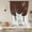 Brown, variant on Brown Balloon Curtains 63 Inch Length for Living Room/Bedroom, Spring Flora Rod Pocket Privacy Door Curtains Decorative Tie Up Shade for Window 52"x63"