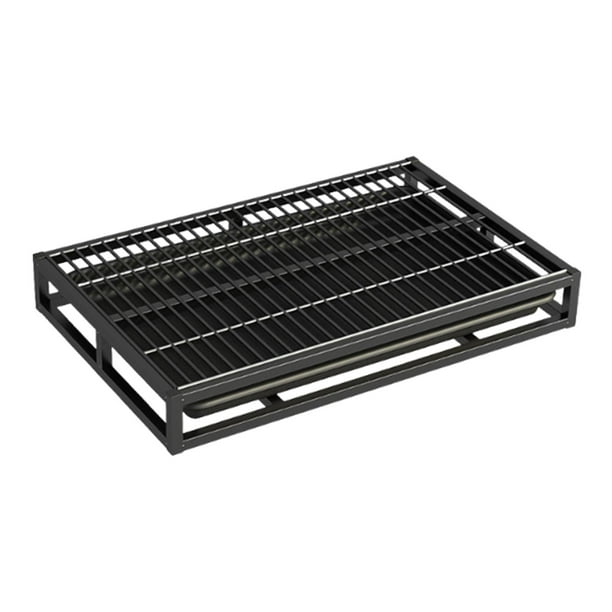 Bandeja de orinal para perros de interior con soporte para almohadilla de orina, rejillas de malla para mantener la limpieza, arenero para perros. negro M