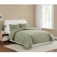thumbnail image 3 of Brooklyn Loom Woven Texture Green Twin/Twin XL 2 Piece Comforter Set, Solid Color Themed, Oeko-TEX Certified Confidence, 3 of 9