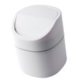 thumbnail image 2 of Trash Can Desktop Waste Garbage Waste Can; Kitchen Bin Kitchen Office Desk Mini Debris Storage Bucket, Flip Lid, White, 2 of 8