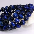 thumbnail image 2 of Bracelet Extensible Unisexe en Perles Rondes 8 mm en Oeil de Tigre Bleu Teint, 2 of 2