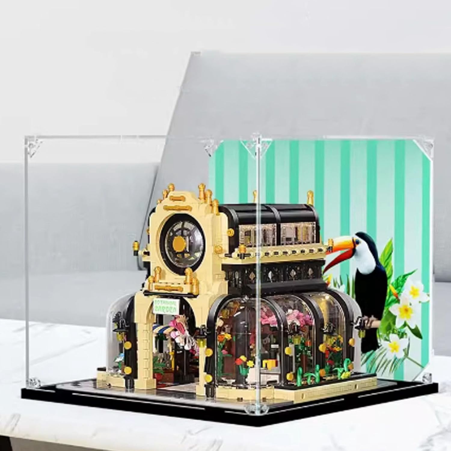 Transparent Acrylic Display Case for Lego 16019 Botanical Garden Model Dustproof Display Case，Compatible with Lego 16019 (Display Case Only, Model Not Included)