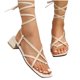 thumbnail image 4 of Sandalias de verano para mujer, chanclas de tacón grueso con cabeza cuadrada, zapatos informales con correa para la playa para mujer Wmkox8yii  nm11308, 4 of 9