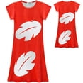 thumbnail image 3 of Hawaiian Princess Dress Costume for Girls Red Leaf Dress Kid Summer Party Wear, 3 of 4
