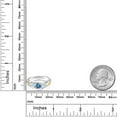 thumbnail image 3 of Gem Stone King 925 Sterling Silver and 10K Yellow Gold Round Persian Blue Moissanite and Sky Blue Aquamarine 3 Stone Ring for Women (1.00 Cttw, Size 5), 3 of 3