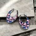 thumbnail image 5 of Santuzza Sakura Earrings 925 Sterling Silver Enamel Cherry Blossom Pink Flower Hoop Earrings for Women, 5 of 5
