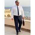 thumbnail image 5 of DARING DIVA Men's Big Tall Dress Shirts Long Sleeve Button Down Office Shirt XL White, 5 of 7