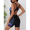 thumbnail image 4 of Charmo Women's One Piece Swimsuits Boyleg Shorts Full Coverage Slimming Bathing Suits Athletic Racerback Modest Swimwear, 4 of 7