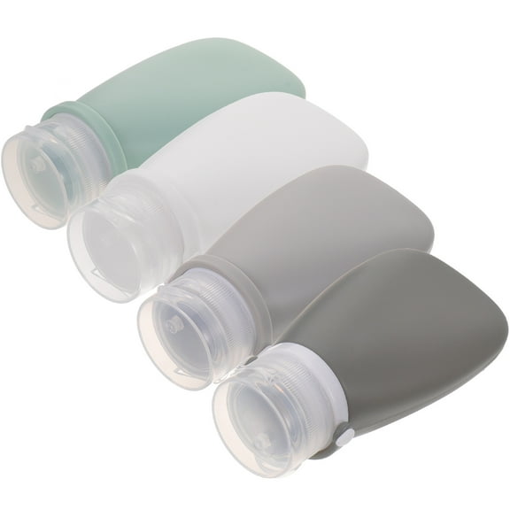 Squeezable Silicone Travel Bottles for Storage Assorted Color Lightweight Easy to Carry 4pcs 3.4oz
