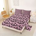 thumbnail image 2 of jejeloiu Romantic Damask Queen Sheets,Soft Floral Queen Sheet Sets For Adults,Pink Black,4-Piece,1 Flat Sheet, 1 Fitted Sheet and 2 Pillowcases, 2 of 6