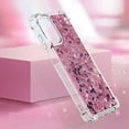 thumbnail image 5 of Slim Fit Phone Case for Motorola Moto G 5G 2022,Glitter Liquid Quicksand Effect Silicone Soft TPU Case with Camera Lens and Screen Protection for Moto G 5G 2022,LSWT Diamond Rose, 5 of 6