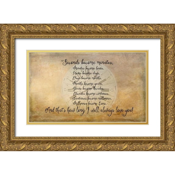 Murdock, Ramona 24x16 Gold Ornate Wood Framed with Double Matting Museum Art Print Titled - Seconds to Eons