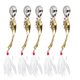 thumbnail image 5 of Señuelo De Pesca VIB De Metal, Lentejuelas Giratorias, Juego Con Plumas Para Lubina, Trucha, Lucio, Salmón, 5 Uds En Caja De Aparejos, 5 of 7