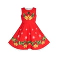 thumbnail image 4 of Robe Fille Cloche Rouge Cape Cape Noël Nouvel An 12 Ans, 4 of 9