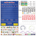 thumbnail image 4 of Calendario meteorológico con bolsa para colgar tarjetas, conocer fecha, temporada, cambio de clima, vacaciones, actividad, material didáctico para el aprendizaje, 4 of 6