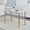 Gold, variant on Glass Dining Table for 4, 47.2" Modern Clear Tempered Glass top Dining Room Table with Gold Legs for Kitchen, Small Space