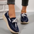 thumbnail image 5 of Dakaela Women's Canvas Sneakers Lace up Running Walking Shoes Arch Support Orthotic Slip on Shoes, 5 of 7