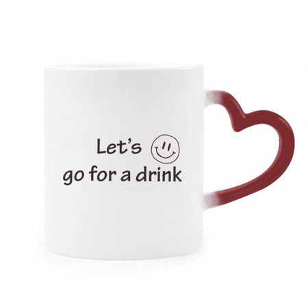 

Have A Drink Bar Pub Relax Heat Sensitive Mug Red Color Changing Stoneware Cup
