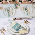 thumbnail image 2 of Coastal Beach Cloth Napkins, Abstract Oil Painting Ocean Wave Washable and Reusable Dinner Napkins Set of 4, Table Napkin for Kitchen Party Birthday Wedding Hotel Housewarming 20"x20", 2 of 8