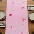 thumbnail image 5 of Table Runners 120 Inches Long Dress Scarves, Valentine's Day Farmhouse Coffee/Dining/Kitchen Table Runner for Living Room, Pink Red Roses Love Heart Eucalyptus Gradient 13x120 Inch, 5 of 9