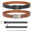 thumbnail image 5 of SENDEFN 2 Pack Ratchet Belt for Men,Mens Leather Belt in Gift Set Box for Dress Casual,Size Adjustable Trim to Fit, 5 of 7