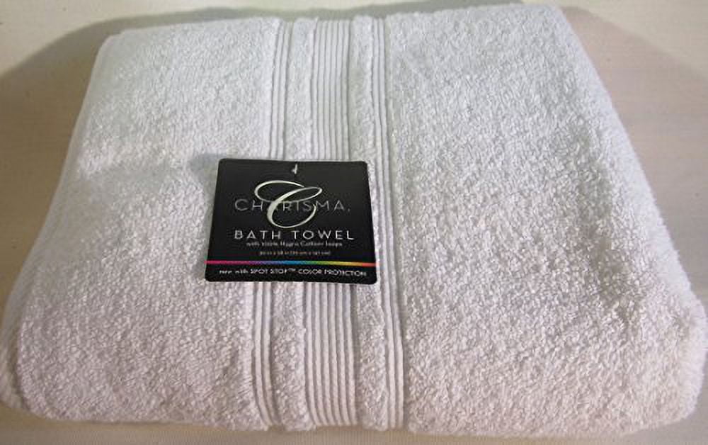 Charisma Luxury Bath Towel - 100% Hygro Cotton, Classic White