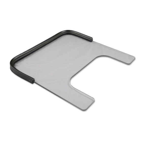 3/8 Inch Poly Wheelchair Tray, Rubber Rim, X-Wide Size