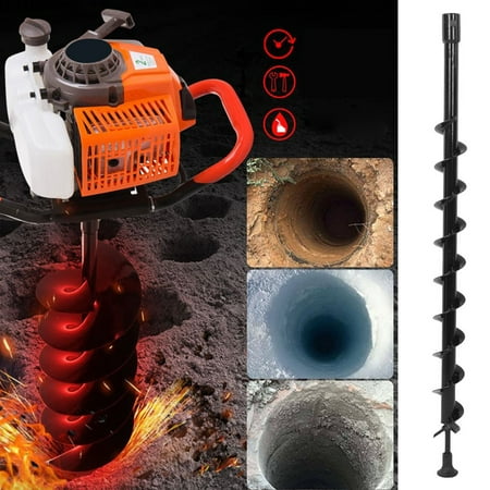 

Octpeak Hole Digger Auger Ground Borer Steel Earth Auger Drill Bit Garden Post Hole Digger 60x800mm Single Blade