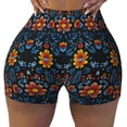 thumbnail image 2 of Fotbe Mexican Flower Shorts Sin Costuras – Shorts Deportivos de Cintura Alta para Mujer, Elásticos para Gimnasio, Yoga, Running o Ciclismo-Medium, 2 of 8