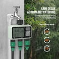 thumbnail image 4 of VEVOR Water Timer 3 Outlets Hose Watering Sprinkler Timer LCD Rain Delay Mode, 4 of 9