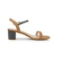 thumbnail image 3 of BLISSFUL STEP Women's Square Toe Ankle Strap Block Heel Sandals, 3 of 7
