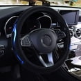 thumbnail image 2 of 15"/38Cm Pu Leather Car Steering Wheel Cover Breathable Anti Slip Accessories Blue, 2 of 6