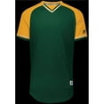 thumbnail image 2 of Russell R01X3M.430.S Adult Classic V-Neck Jersey - Dark Green, Gold & White - Small, 2 of 2
