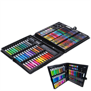 Sunnyglade 145 Piece Deluxe Art Set, Wooden Art Box & Drawing Kit with  Crayons, Oil Pastels, Colored Pencils, Watercolor