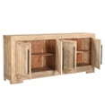 thumbnail image 5 of Pemberly Row Contemporary 4-Door Solid Wood Sideboard in Beige, 5 of 10