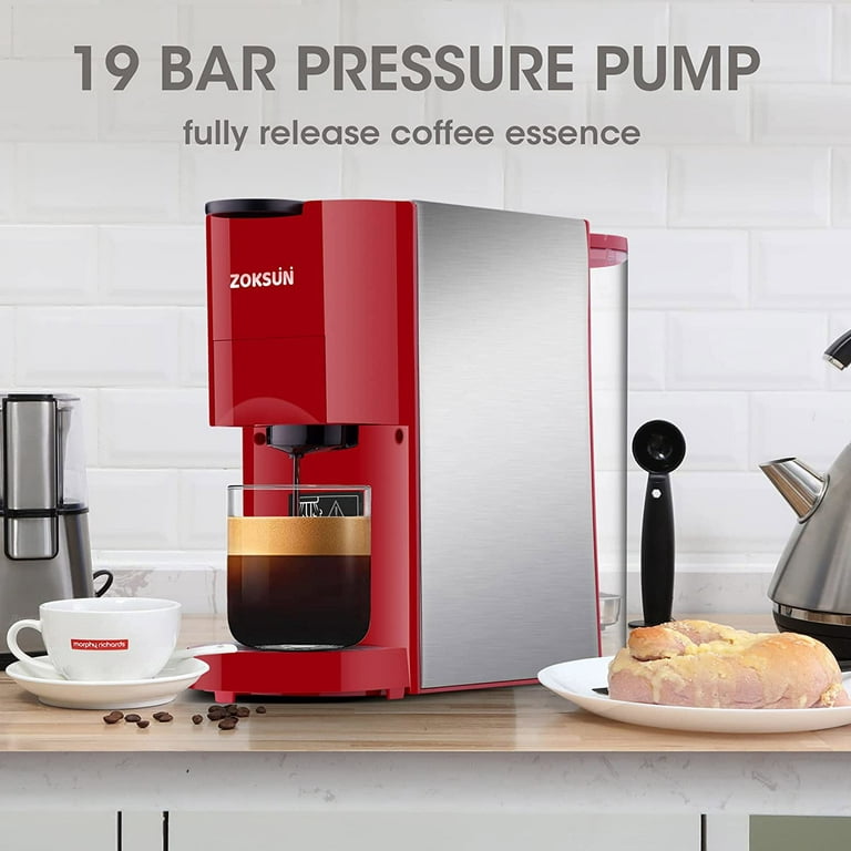  3-in-1 Coffee Maker for Nespresso, K-Cup Pod and Ground Coffee,  Coffee and Espresso Machine Combo Compatible with Nespresso Capsules  OriginalLine, 19 Bar Pressure Pump, Removable Water Tank: Home & Kitchen